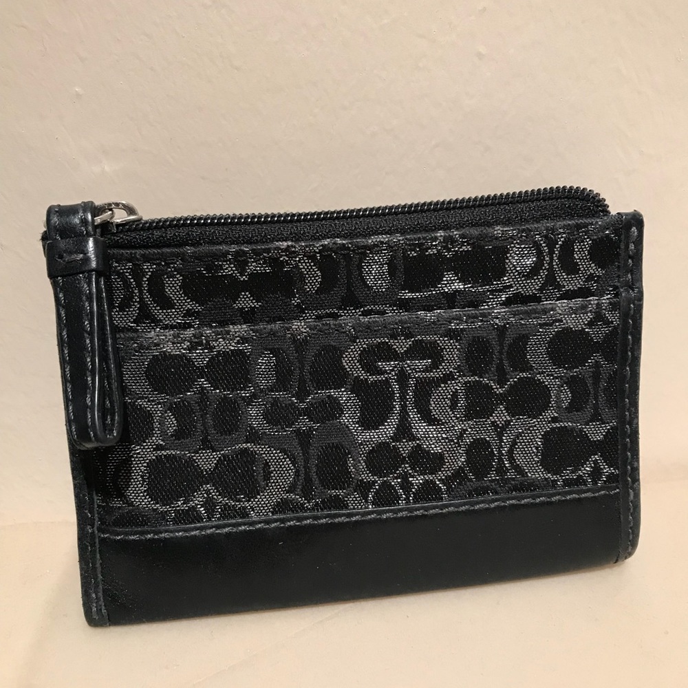 Black Coach monogram wallet
